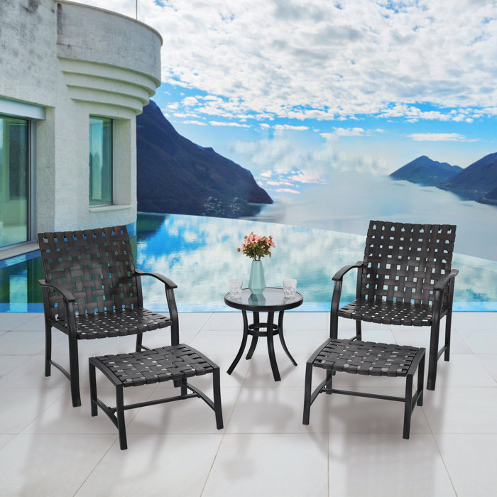 Charlton Home® 5 Piece Seating Group & Reviews Wayfair